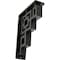 Ekena Millwork Eris Wrought Iron Bracket, (Triple center brace), Antiqued Silver 2"W x 5 1/2"D x 8"H BKTM02X05X08TERASV - alternate 1